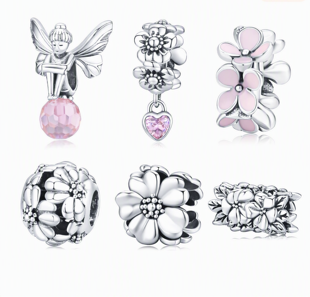 S925 Blossom Flower Charms