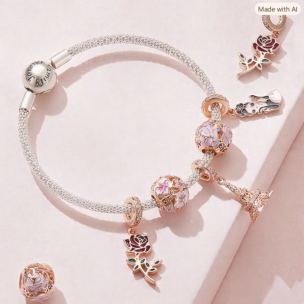 S925 The Rose Gold Effect Charms