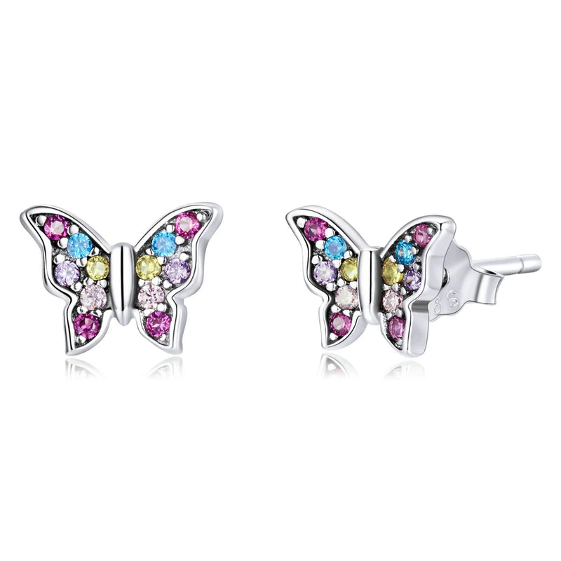 S925 Colorful Critter Stud Earrings
