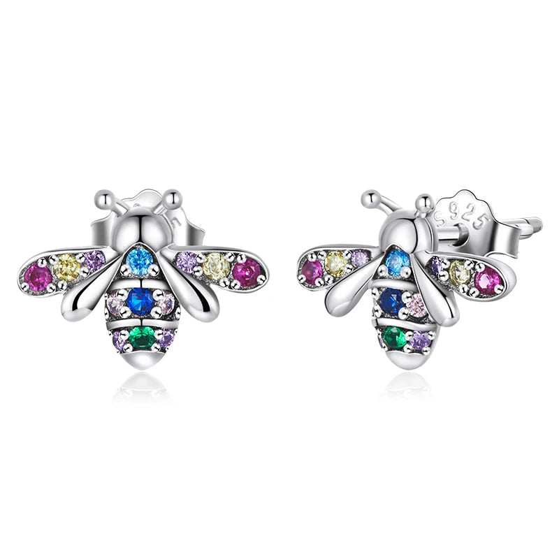 S925 Colorful Critter Stud Earrings