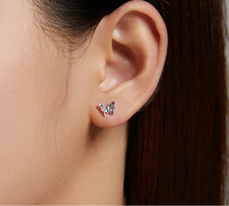 S925 Colorful Critter Stud Earrings