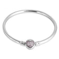 Shimmering Heart Charm Bangle