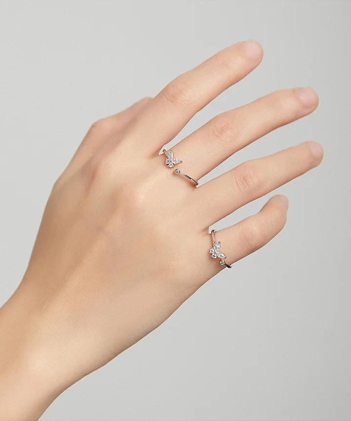 S925 Shining Butterfly Ring