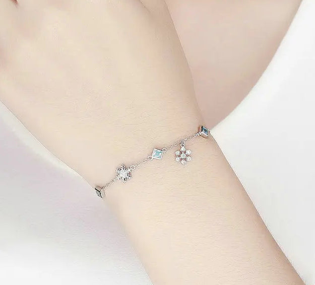 S925 Snowflakes Bracelet