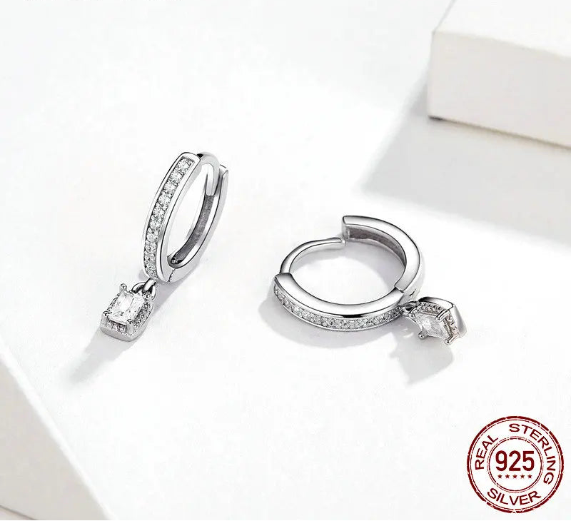 S925 Medium Pendant Drop Earrings