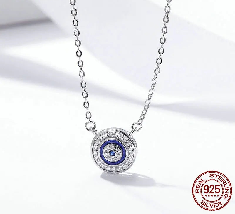 S925 Evil Eye Pendant Necklace