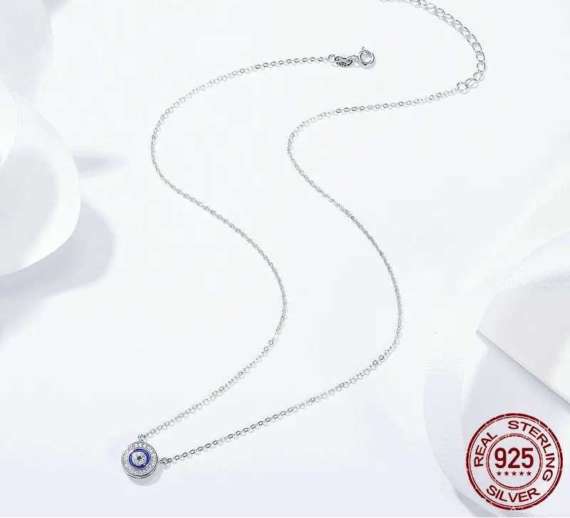 S925 Evil Eye Pendant Necklace