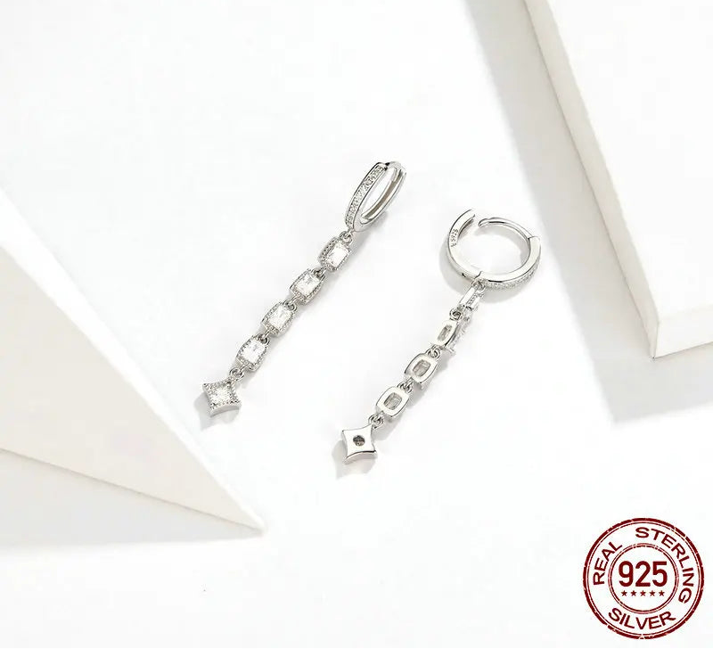 S925 Geometric Drops Earrings