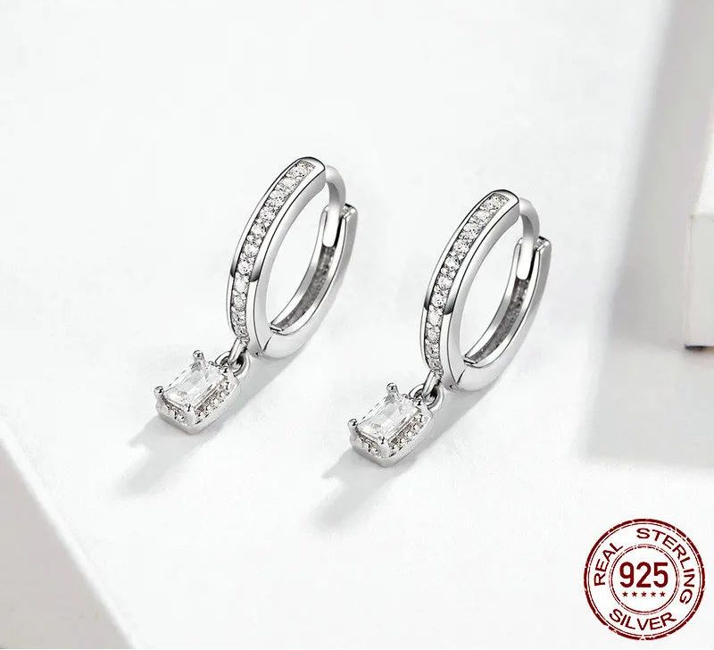 S925 Medium Pendant Drop Earrings
