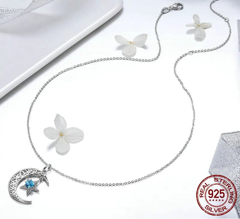 S925 Moon & Star Necklace