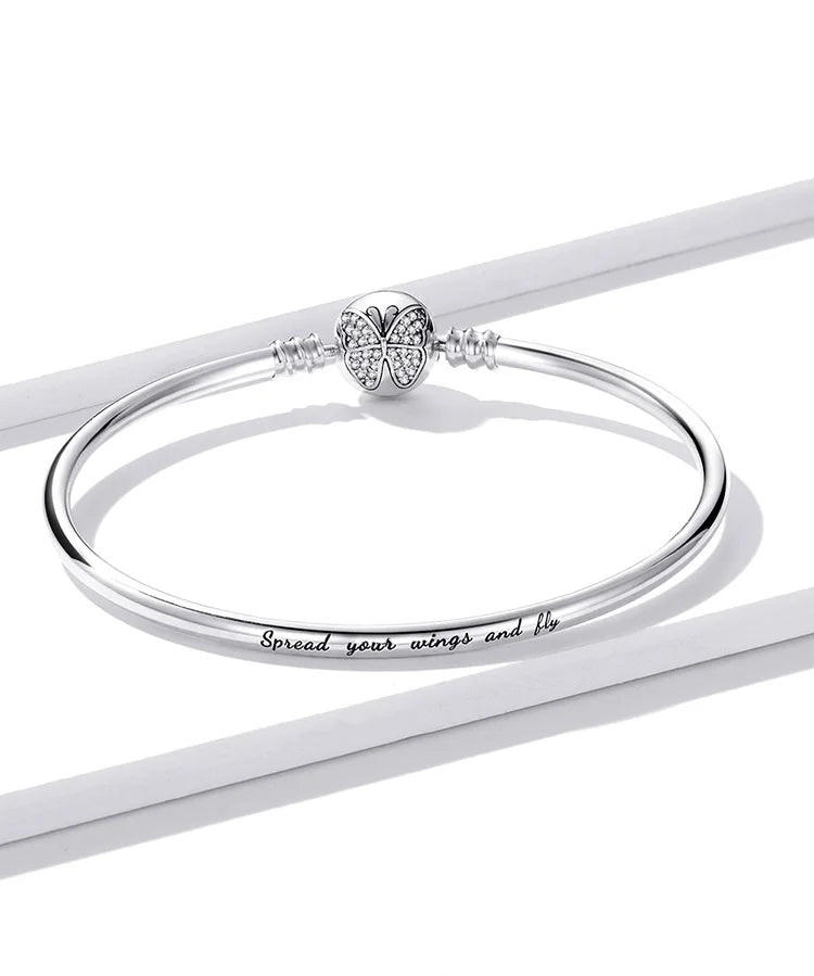 Butterfly Engraved Bangle