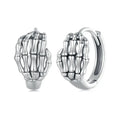 S925 Skeleton Hand Hoop Earrings