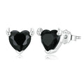 925 Devil Heart Studs Earrings