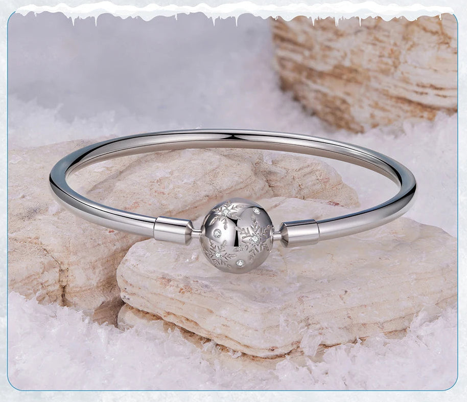Snowflake Charm Bangle