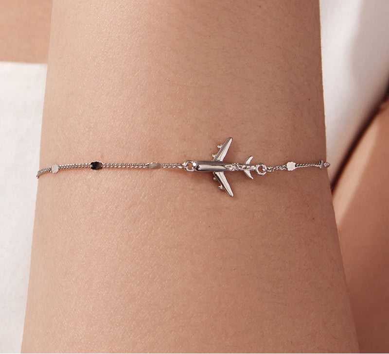 S925 Airplane Bracelet
