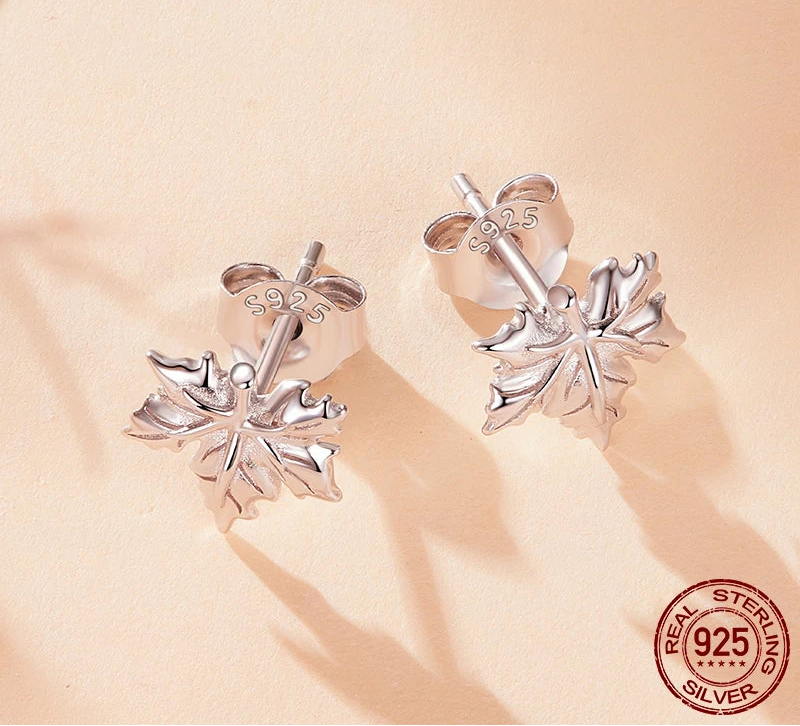S925 Autumn Leaves Stud Earrings