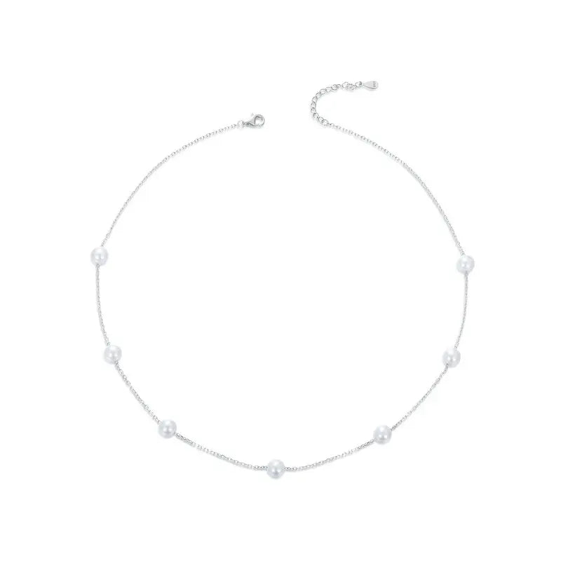 S925 White Shell Pearl Necklace