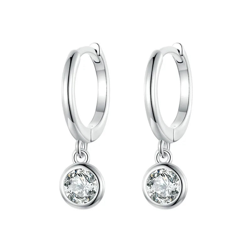 S925 18K Gold Simple Round Hoop Earrings