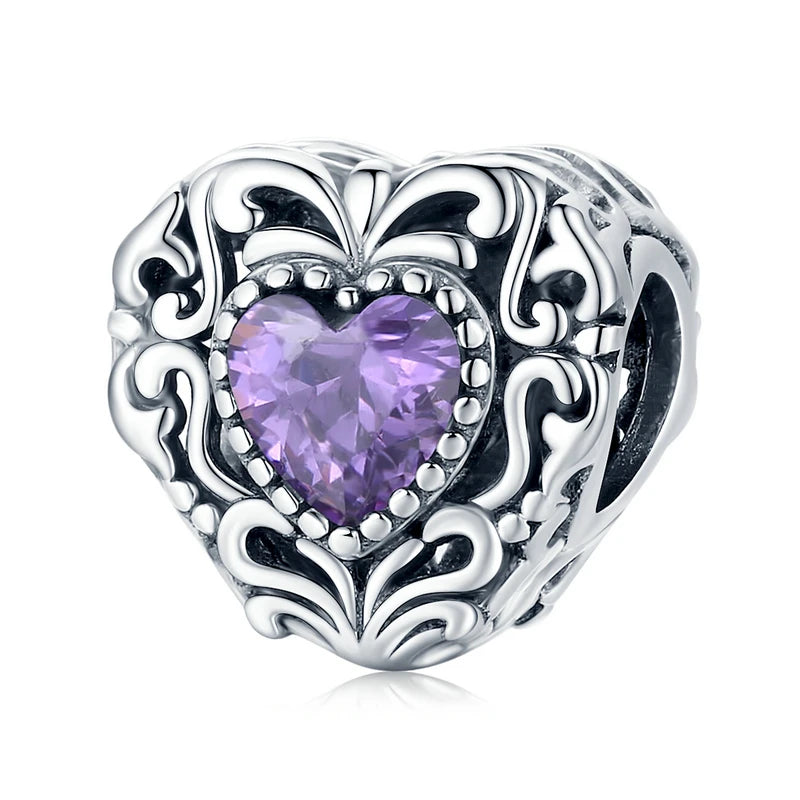 S925 Purple Lotus Charms