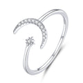 S925 Moon & Star Ring