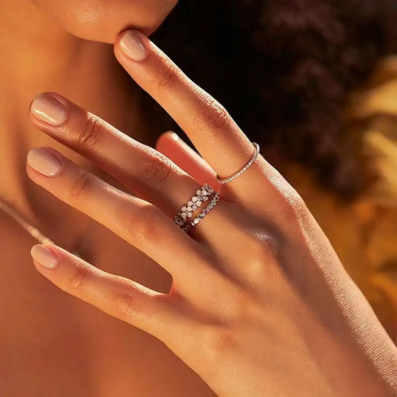 S925 Rainbow Stackable Ring