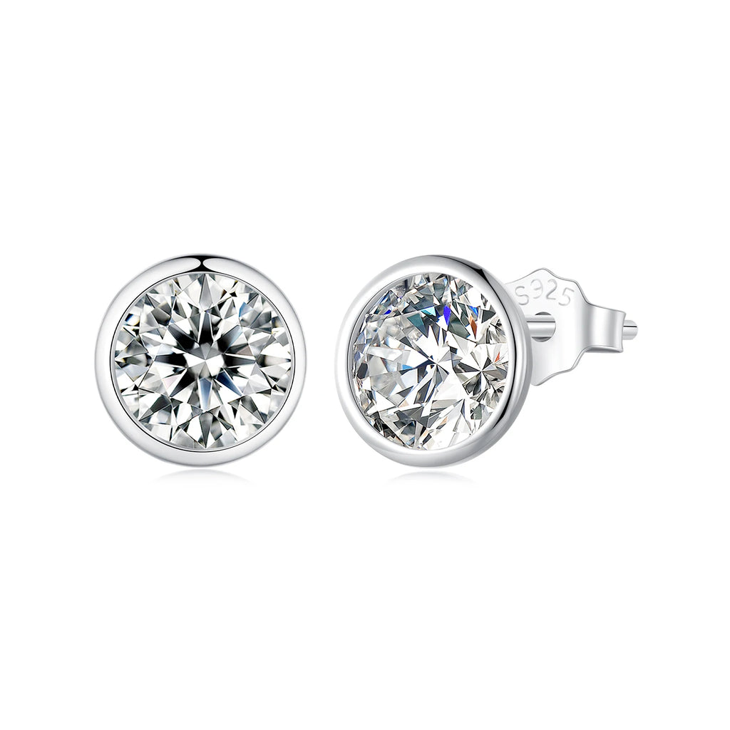 S925 Classic Round Stud Earrings