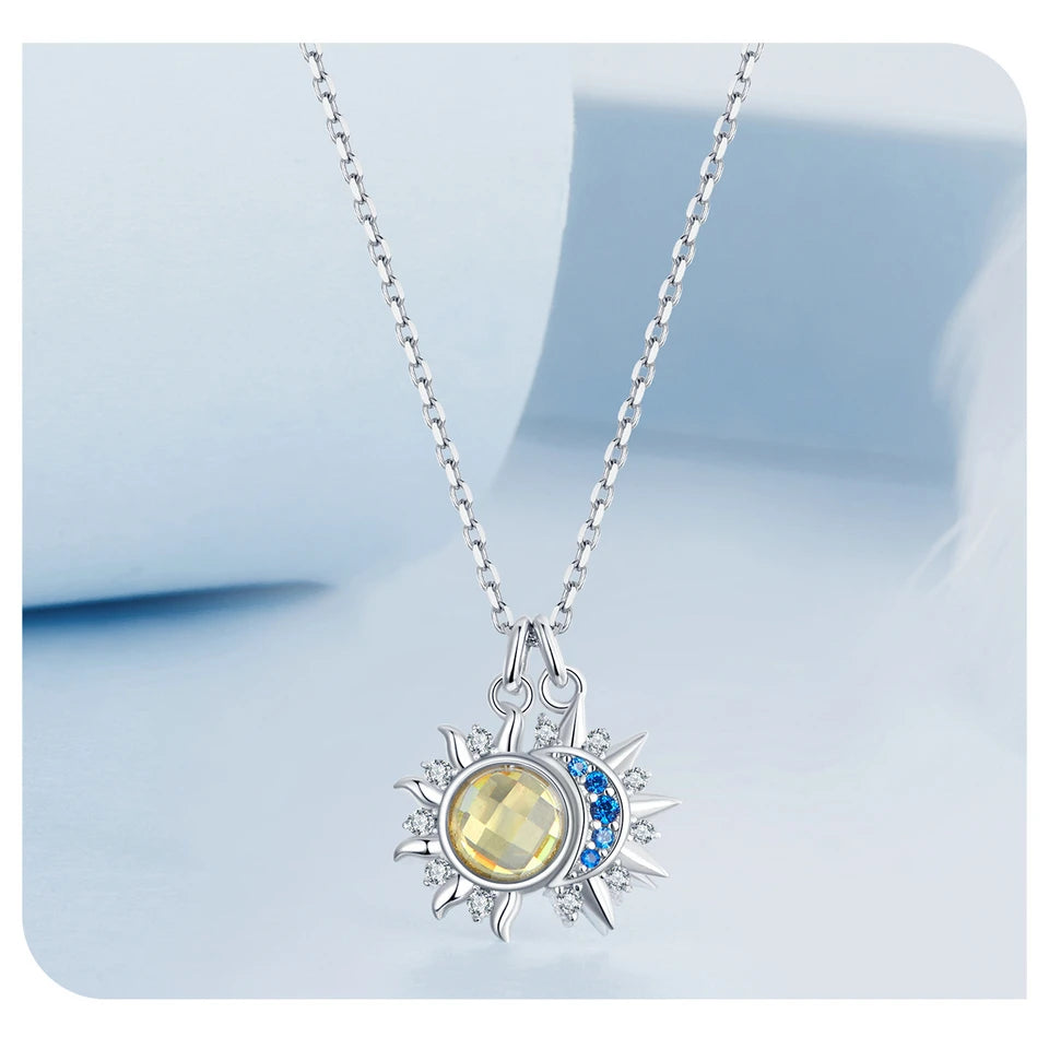 S925 Moon Sun Necklace