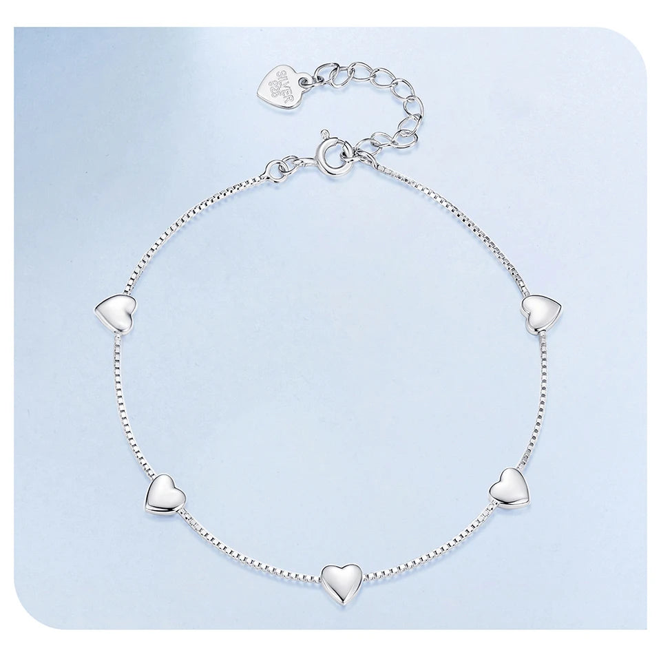 S925 Heart to Heart Bracelet