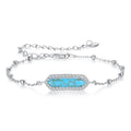 S925 Geometric Turquoise Bracelet