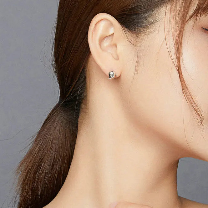 S925 Spooky Ghost Stud Earrings
