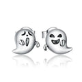 S925 Spooky Ghost Stud Earrings
