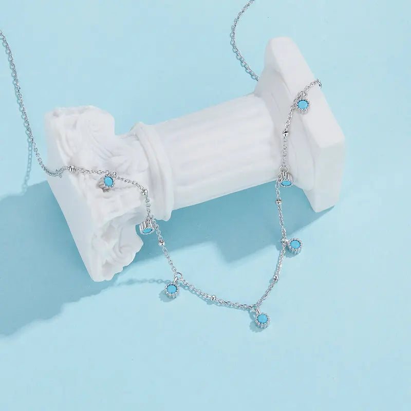 S925 Turquoise Bohemian Necklace