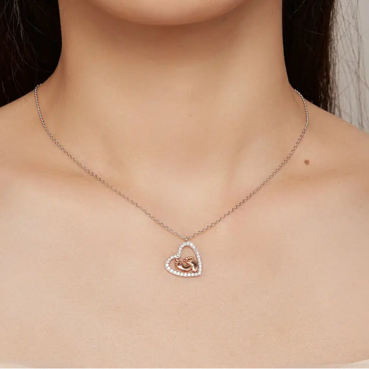 S925 Footprints In Your Heart Necklace
