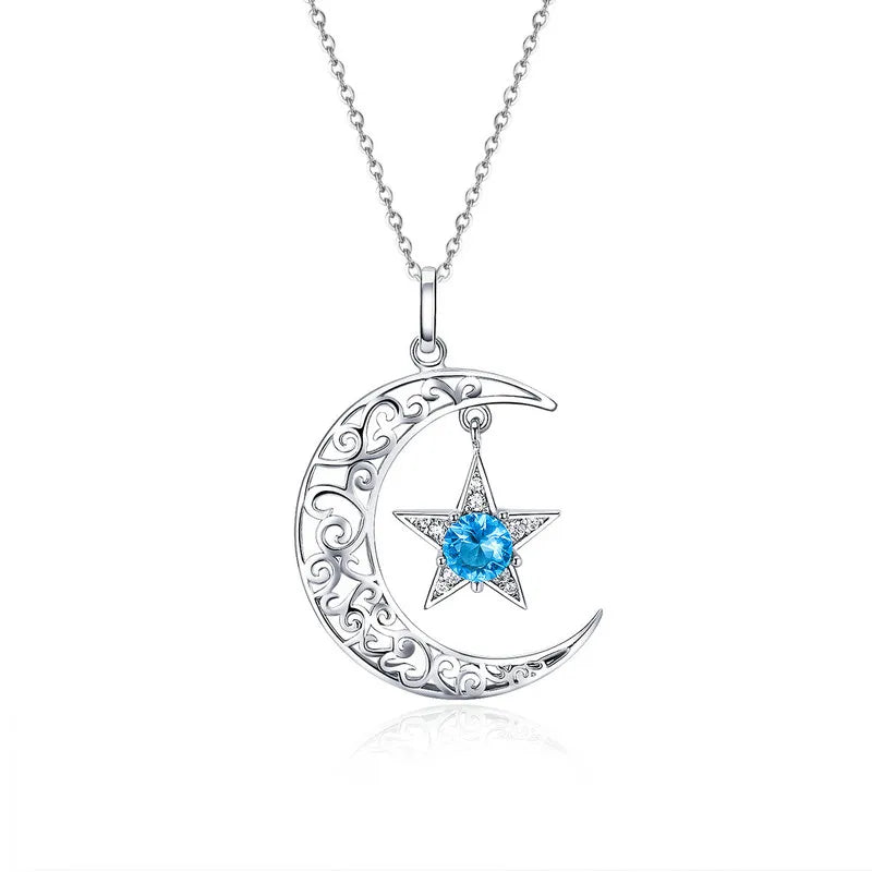 S925 Moon & Star Necklace