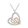 S925 Footprints In Your Heart Necklace