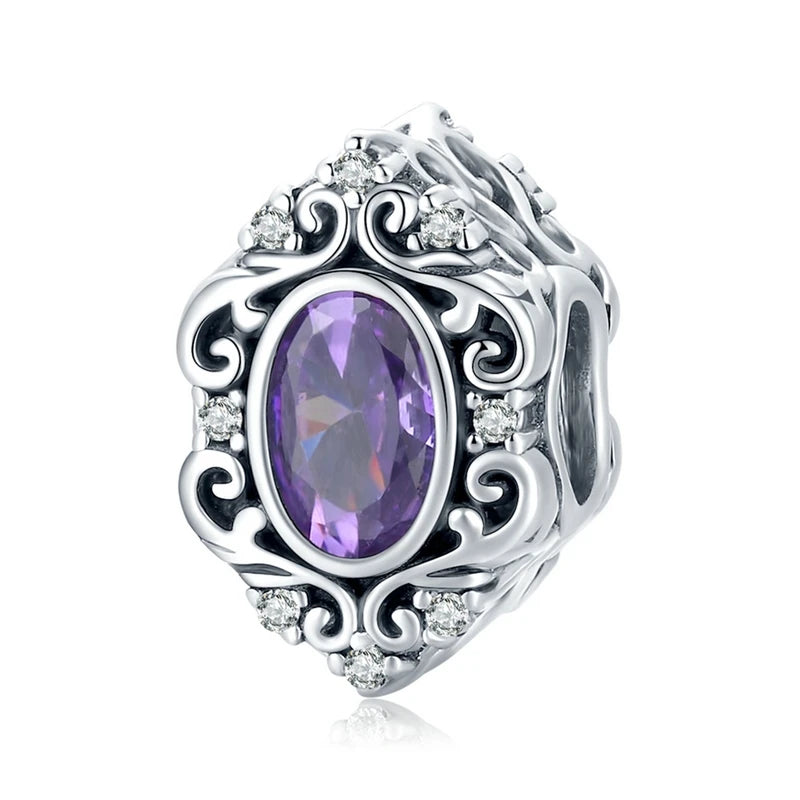 S925 Purple Lotus Charms