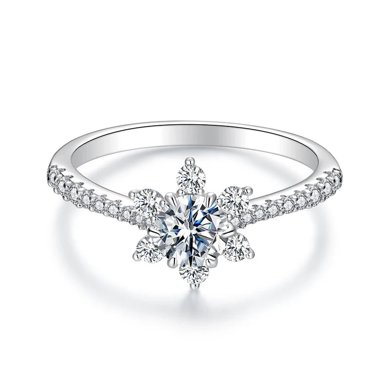 S925 | 0.5 CT Snowflake Moissanite Ring