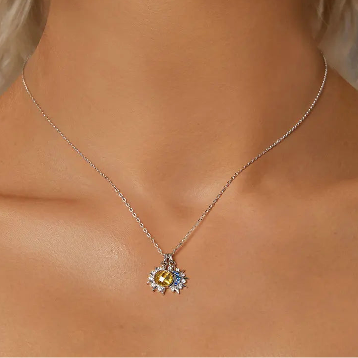 S925 Moon Sun Necklace