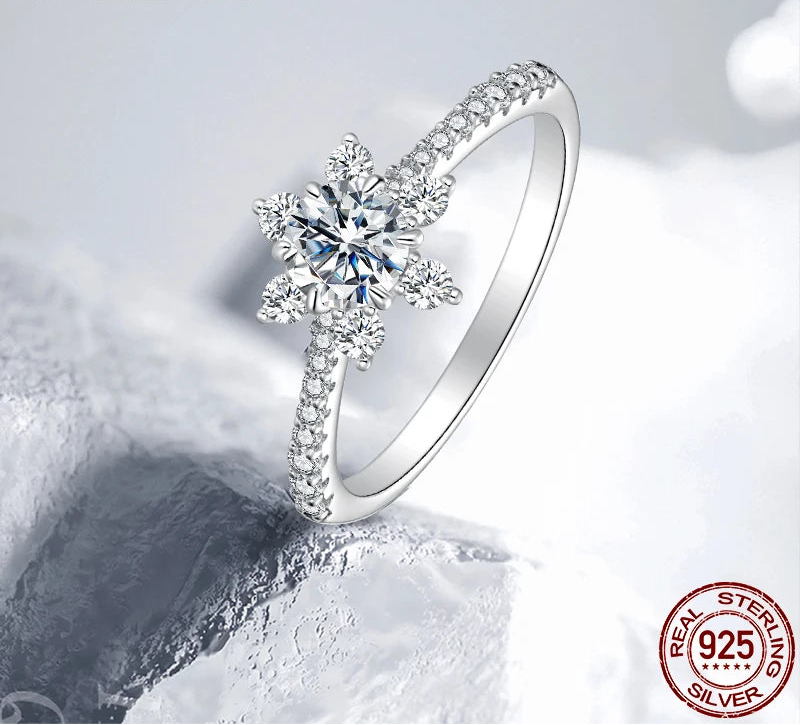 S925 | 0.5 CT Snowflake Moissanite Ring