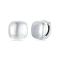 S925 Square Punk Huggie Earrings