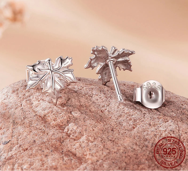 S925 Autumn Leaves Stud Earrings
