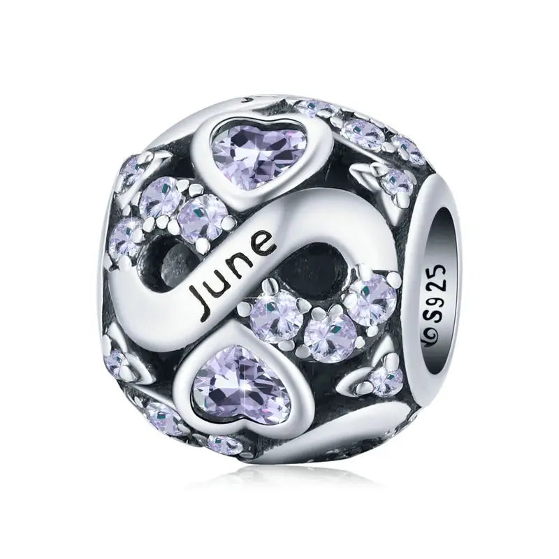 S925 Purple Lotus Charms