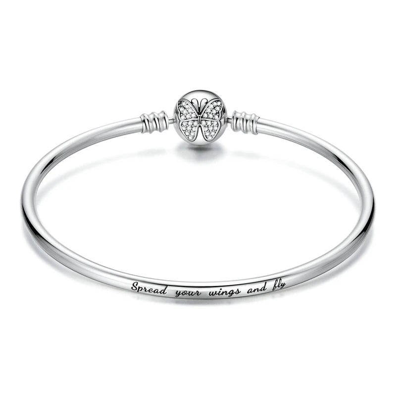Butterfly Engraved Bangle