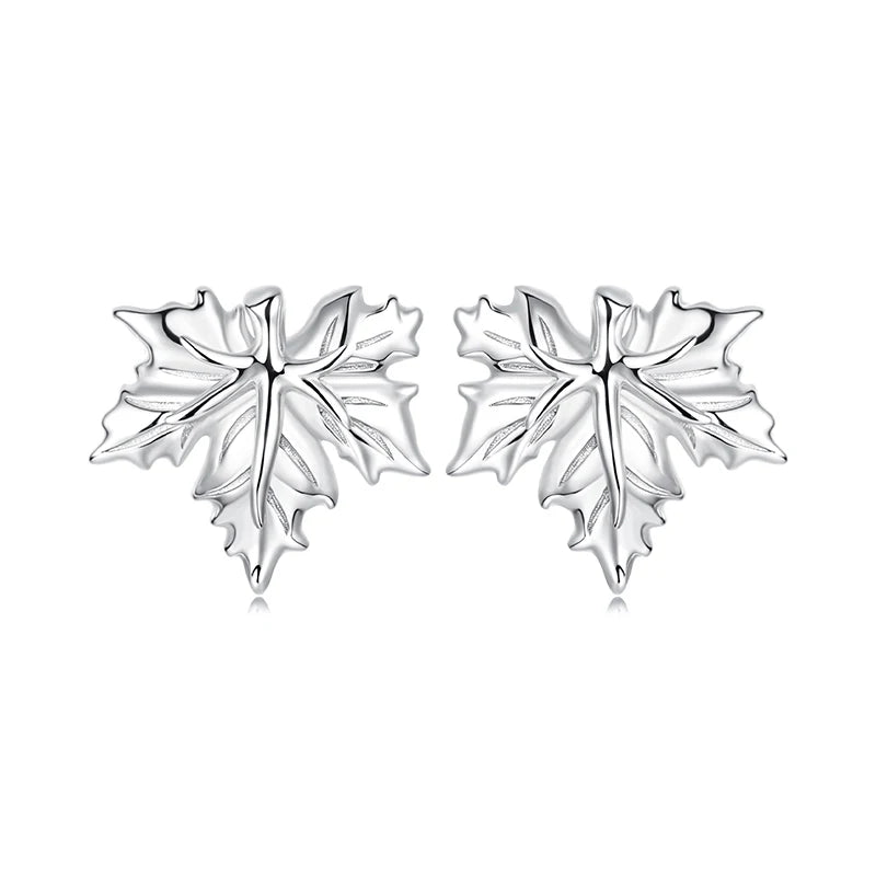 S925 Autumn Leaves Stud Earrings