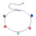 S925 Colorful Charm Drops Bracelet