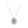 S925 Moissanite Classic Round Pendant Necklace