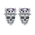 S925 Skull King Stud Earrings